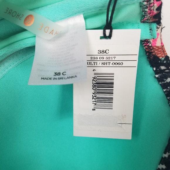 Shade & Shore Geometric Stripe Bikini Top Size 38C - Picture 6 of 7